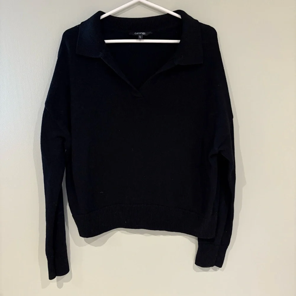 ☀️Classic Black Knit Sweater XL - Picture 1 of 5